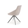 Scaun tapitat living/sufragerie Halmar K431, cadru metal,  stil modern, 55x54x84x47cm, catifea, gri