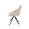 Scaun tapitat living/sufragerie Halmar K431, cadru metal,  stil modern, 55x54x84x47cm, catifea, gri