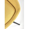 Scaun tapitat living/sufragerie Halmar K431, cadru metal, stil modern, 55x54x84x47cm, catifea, galben