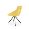 Scaun tapitat living/sufragerie Halmar K431, cadru metal,  stil modern, 55x54x84x47cm, catifea, galben