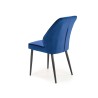 Scaun tapitat living/sufragerie Halmar K432, cadru metal,  stil clasic, 48x57x85x49cm, catifea, albastru
