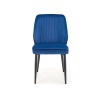 Scaun tapitat living/sufragerie Halmar K432, cadru metal,  stil clasic, 48x57x85x49cm, catifea, albastru