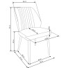 Scaun tapitat living/sufragerie Halmar K432, cadru metal,  stil clasic, 48x57x85x49cm, catifea, albastru