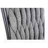 Scaun living/sufragerie Halmar K435, cadru metal,  stil modern, 48x55x94x48cm, textil, gri