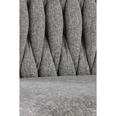 Scaun living/sufragerie Halmar K435, cadru metal,  stil modern, 48x55x94x48cm, textil, gri