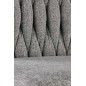 Scaun stil modern pentru dining, cadru din otel, tesatura material textil, 48x55x94x48 cm, gri