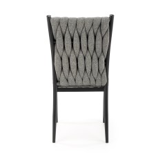 Scaun living/sufragerie Halmar K435, cadru metal,  stil modern, 48x55x94x48cm, textil, gri