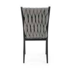Scaun living/sufragerie Halmar K435, cadru metal,  stil modern, 48x55x94x48cm, textil, gri
