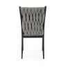 Scaun living/sufragerie Halmar K435, cadru metal,  stil modern, 48x55x94x48cm, textil, gri