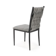 Scaun living/sufragerie Halmar K435, cadru metal,  stil modern, 48x55x94x48cm, textil, gri