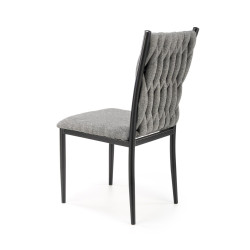 Scaun living/sufragerie Halmar K435, cadru metal,  stil modern, 48x55x94x48cm, textil, gri