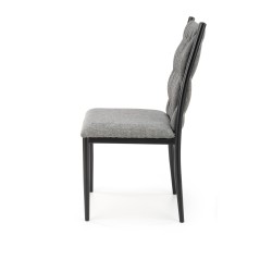 Scaun living/sufragerie Halmar K435, cadru metal,  stil modern, 48x55x94x48cm, textil, gri