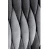 Scaun tapitat living/sufragerie Halmar K436, cadru metal,  stil glamour, 48x55x94x48cm, catifea, gri