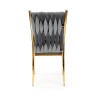 Scaun tapitat living/sufragerie Halmar K436, cadru metal,  stil glamour, 48x55x94x48cm, catifea, gri