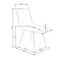 Scaun glamour Dalia, matlasat cu catifea, cadru metal, 45x50x86x47 cm Scaun glamour Dalia, matlasat cu catifea, cadru metal, 45x50x86x47 cm