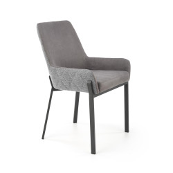 Scaun living/sufragerie Halmar K439, cadru metal,  stil modern, 55x54x86x50cm, textil, gri