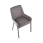 Scaun tapitat pentru living, picioare din metal, suporturi antiderapante, inaltime 86 cm, gri