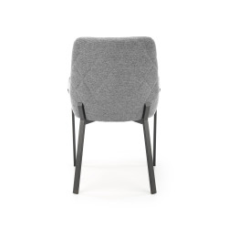 Scaun living/sufragerie Halmar K439, cadru metal,  stil modern, 55x54x86x50cm, textil, gri