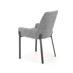 Scaun living/sufragerie Halmar K439, cadru metal,  stil modern, 55x54x86x50cm, textil, gri