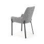 Scaun tapitat pentru living, picioare din metal, suporturi antiderapante, inaltime 86 cm, gri