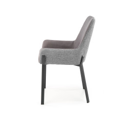 Scaun living/sufragerie Halmar K439, cadru metal,  stil modern, 55x54x86x50cm, textil, gri