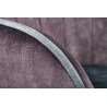 Scaun tapitat living/sufragerie Halmar K440, cadru metal, stil modern, 60x58x82x51cm, catifea, gri/albastru