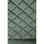 Scaun modern Carla, baza otel cromat forma U, spatar matlasat, catifea verde, 46x61x102x51 cm