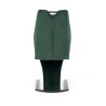Scaun tapitat living/sufragerie Halmar K442, cadru metal, spatar matlasat, stil modern, 46x61x102x51cm, catifea, verde
