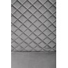 Scaun tapitat living/sufragerie Halmar K442, cadru metal, spatar matlasat, stil, 46x61x102x51cm, catifea, gri