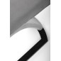 Scaun tapitat Carla, catifea gri inchis, baza cromata, 46x61x102x51 cm