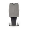 Scaun tapitat living/sufragerie Halmar K442, cadru metal, spatar matlasat, stil, 46x61x102x51cm, catifea, gri