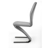 Scaun tapitat living/sufragerie Halmar K442, cadru metal, spatar matlasat, stil, 46x61x102x51cm, catifea, gri