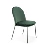 Scaun tapitat living/sufragerie Halmar K443, cadru metal, stil modern, 50x58x84x48cm, catifea, verde