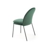 Scaun tapitat living/sufragerie Halmar K443, cadru metal, stil modern, 50x58x84x48cm, catifea, verde