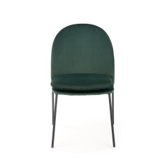 Scaun tapitat living/sufragerie Halmar K443, cadru metal,  stil modern, 50x58x84x48cm, catifea, verde