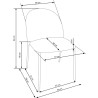 Scaun tapitat living/sufragerie Halmar K443, cadru metal, stil modern, 50x58x84x48cm, catifea, verde