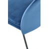 Scaun tapitat living/sufragerie Halmar K443, cadru metal, stil modern, 50x58x84x48cm, catifea, albastru