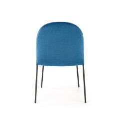 Scaun tapitat living/sufragerie Halmar K443, cadru metal,  stil modern, 50x58x84x48cm, catifea, albastru
