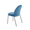 Scaun tapitat living/sufragerie Halmar K443, cadru metal, stil modern, 50x58x84x48cm, catifea, albastru
