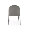 Scaun tapitat living/sufragerie Halmar K443, cadru metal, stil modern, 50x58x84x48cm, catifea, gri