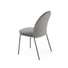 Scaun tapitat living/sufragerie Halmar K443, cadru metal, stil modern, 50x58x84x48cm, catifea, gri