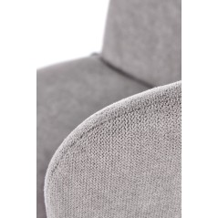 Scaun living/sufragerie Halmar K445, cadru metal,  stil modern, 54x58x80x46cm, textil, gri