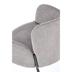 Scaun living/sufragerie Halmar K445, cadru metal,  stil modern, 54x58x80x46cm, textil, gri