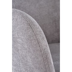 Scaun living/sufragerie Halmar K445, cadru metal,  stil modern, 54x58x80x46cm, textil, gri
