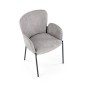 Scaun living tapitat, tesatura gri, cadru metal, picioare drepte, stil modern, 54x58x80x46 cm Scaun living tapitat, tesatura gri, cadru metal, picioare drepte, stil modern, 54x58x80x46 cm