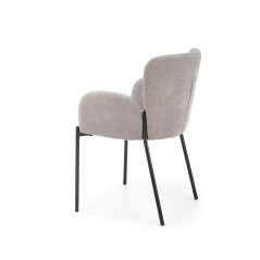Scaun living/sufragerie Halmar K445, cadru metal,  stil modern, 54x58x80x46cm, textil, gri