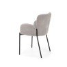 Scaun living/sufragerie Halmar K445, cadru metal, stil modern, 54x58x80x46cm, textil, gri