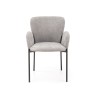 Scaun living/sufragerie Halmar K445, cadru metal, stil modern, 54x58x80x46cm, textil, gri
