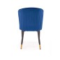 Scaun Leon, tapiterie catifea bleumarin, 51x55x86x47 cm, cadru otel vopsit cu pulbere