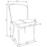 Scaun tapitat living/sufragerie Halmar K446, cadru metal, stil glamour, 51x55x86x47cm, catifea, albastru